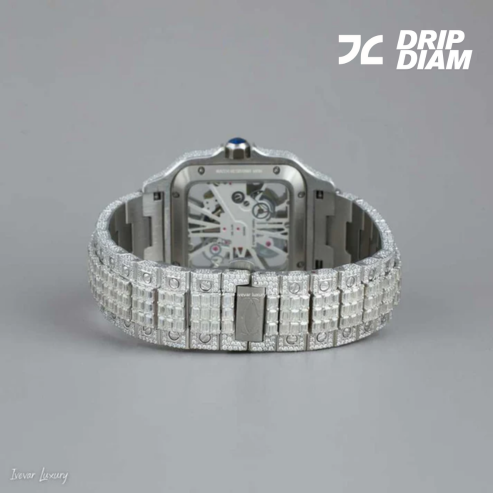Baguette-Cut Moissanite Diamond Watch - Premium Luxury Design Ivevar