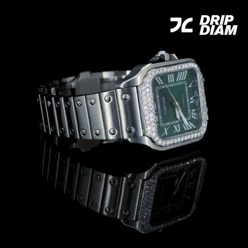 Diamond Forest - Bold Green Dial Meets Sparkling Brilliance By CrownIce