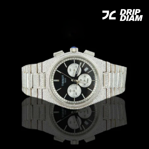 Bling Chronograph Watch Luxury Iced Out Moissanite Diamonds Ivevar