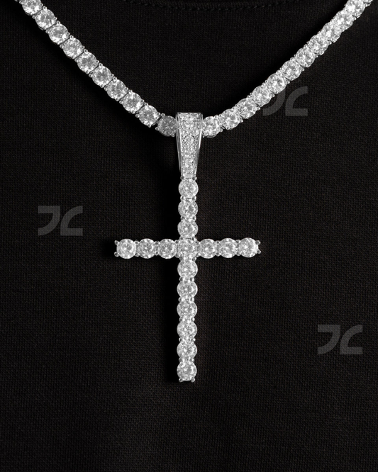Large Diamond Cross Pendant