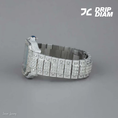 Baguette-Cut Moissanite Diamond Watch - Premium Luxury Design Ivevar
