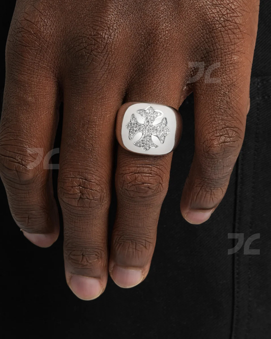 Iced Cross Ring