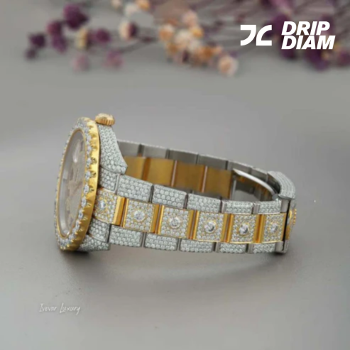 Bling Diamond Watch for Men - IVEVAR Full Iced Out Moissanite Luxury Watch