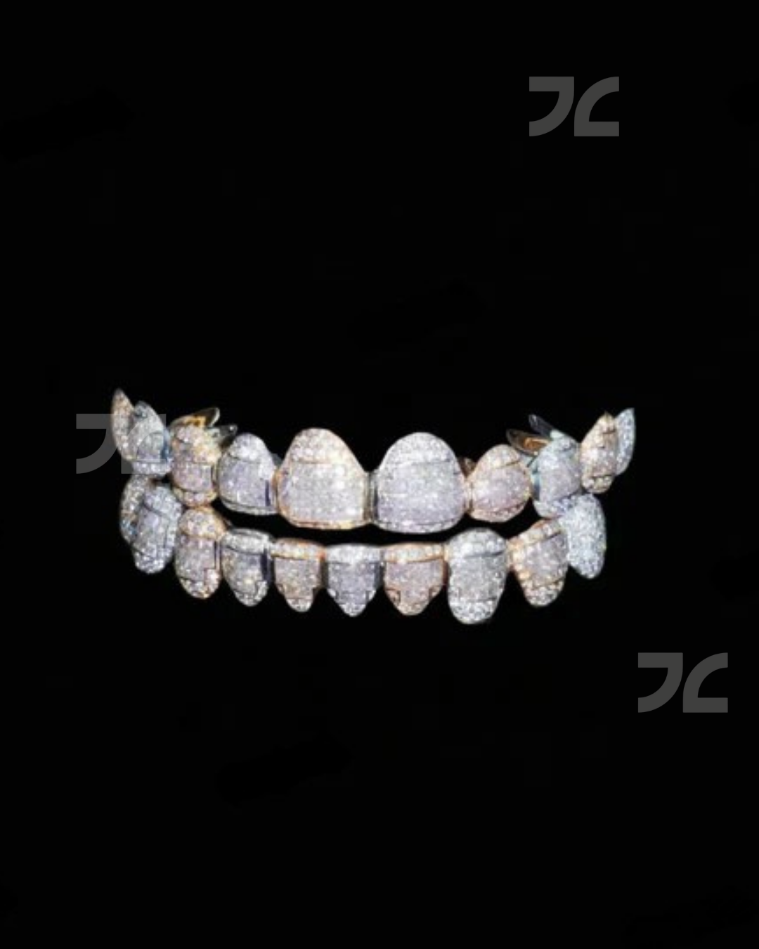 Iced Out Grillz Set Silver Moissanite Diamond Custom HipHop Teeth 925 Silver