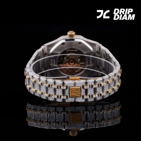 Bling Diamond Watch for Men IVEVAR Full Iced Out Moissanite Diamond Watch