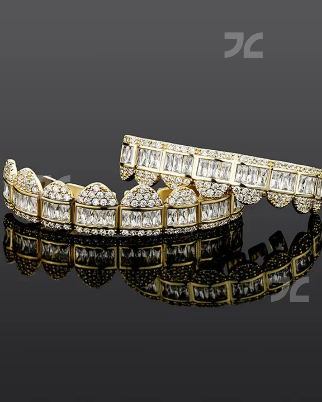 Iced Out 925 Silver VVS Baguette Moissanite Diamonds HipHop Grillz