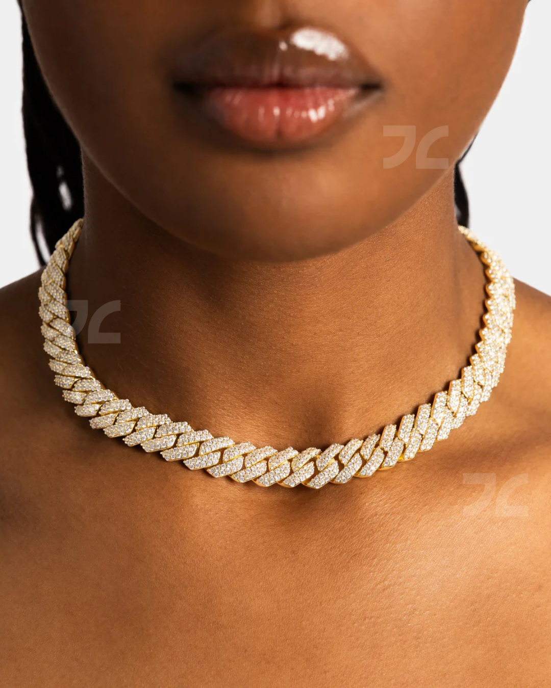 12mm Prong Cuban Chain Gold