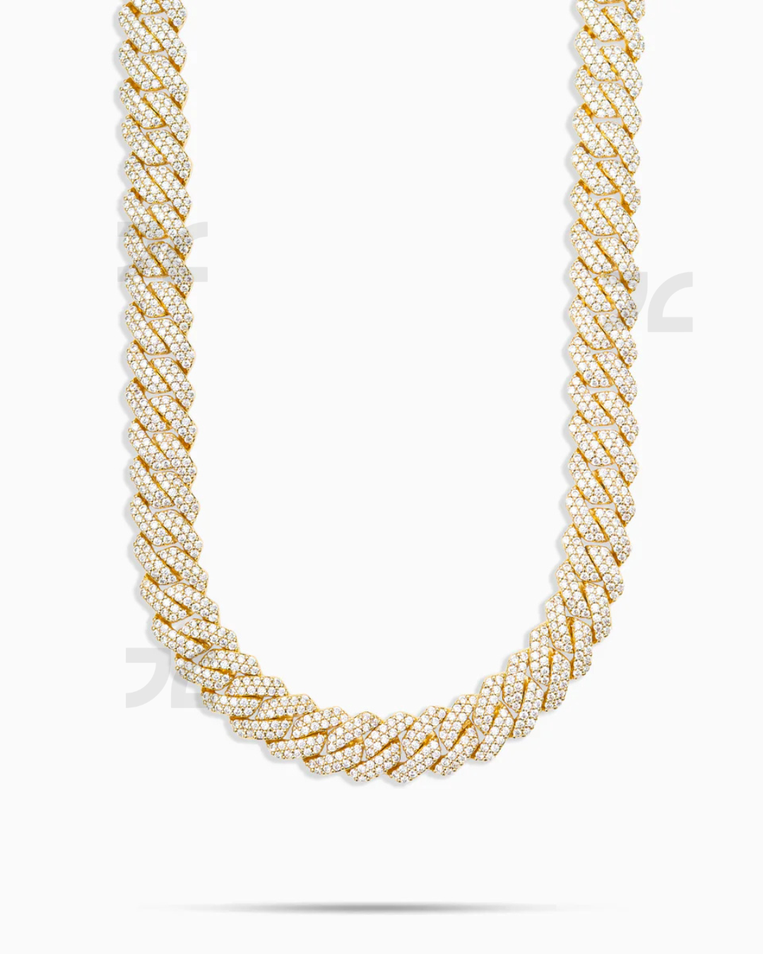 12mm Prong Cuban Chain Gold