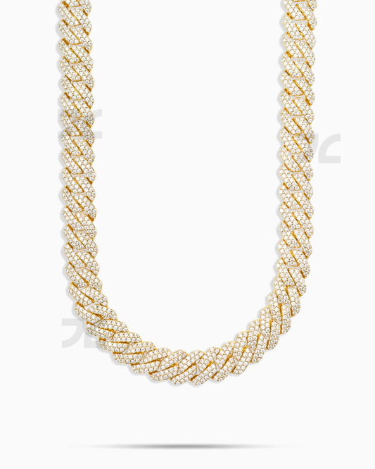 12mm Prong Cuban Chain Gold