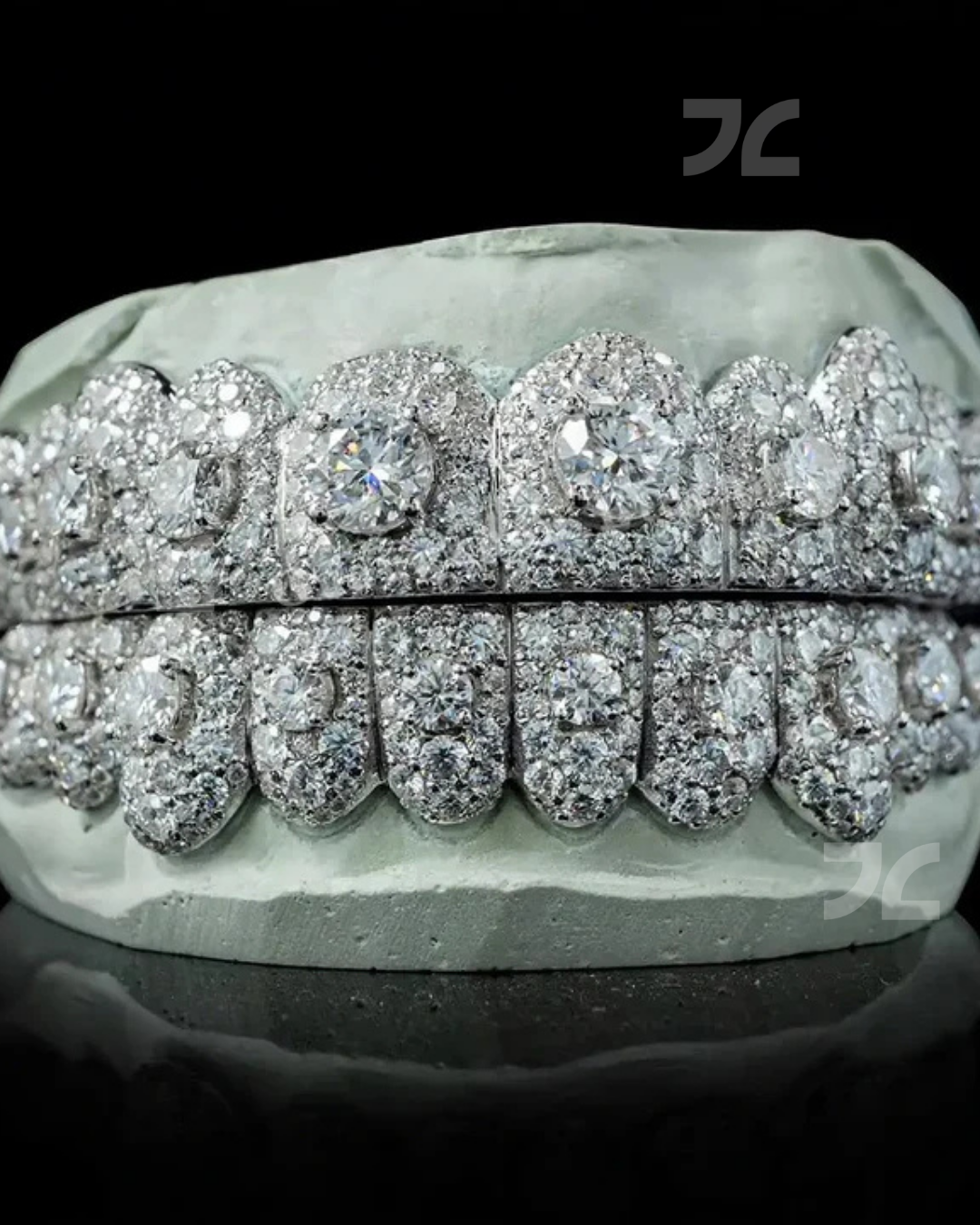 Silver Iced Out Grillz 925 Silver Custom Moissanite Diamond Hip Hop Teeth