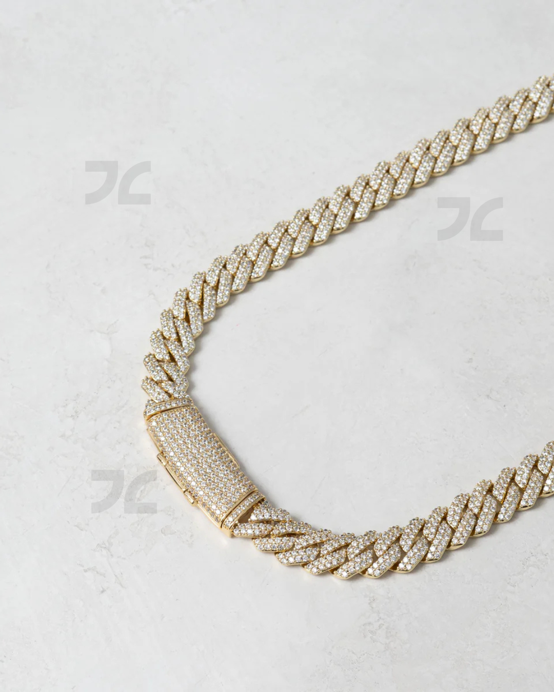 12mm Prong Cuban Chain Gold