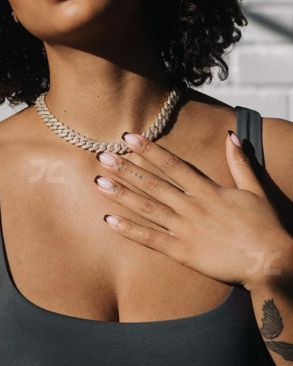 12mm Prong Cuban Chain Gold