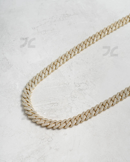 12mm Prong Cuban Chain Gold