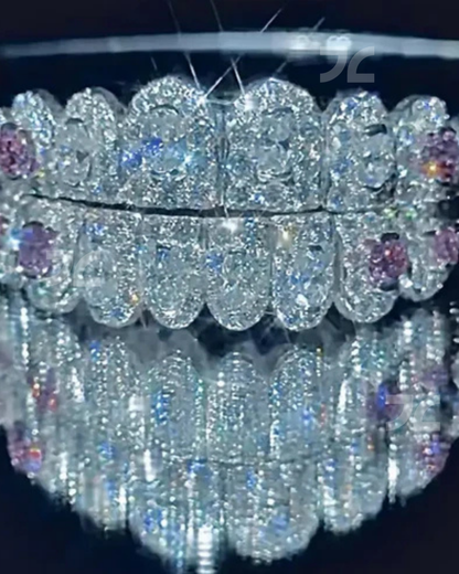 Iced Out 925 Silver Moissanite Diamond Luxury Grillz