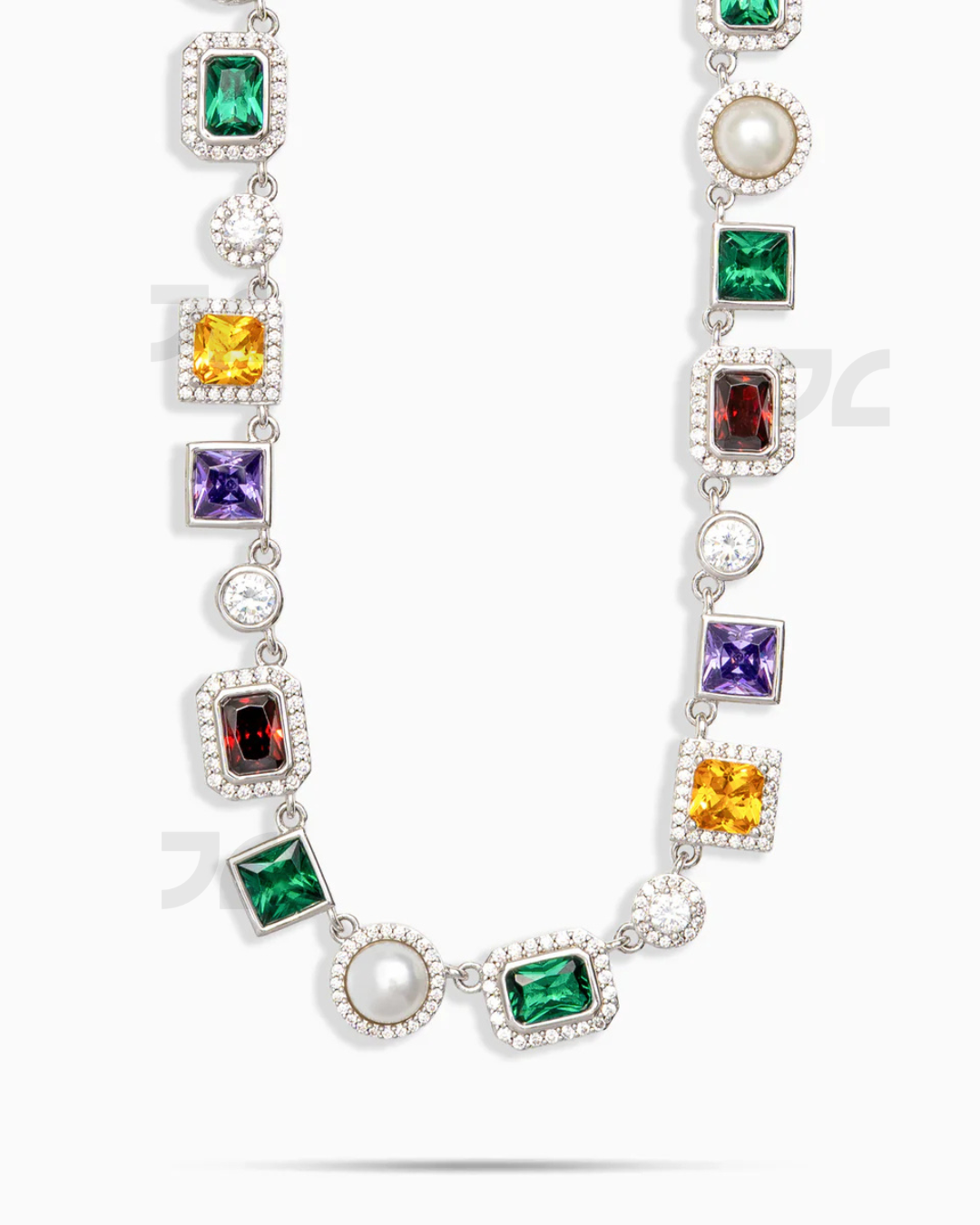 Multi Gemstone Chain Gold