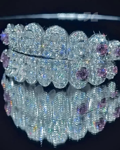 Iced Out 925 Silver Moissanite Diamond Luxury Grillz