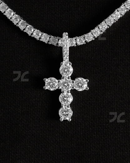 Micro Iced Cross Pendant