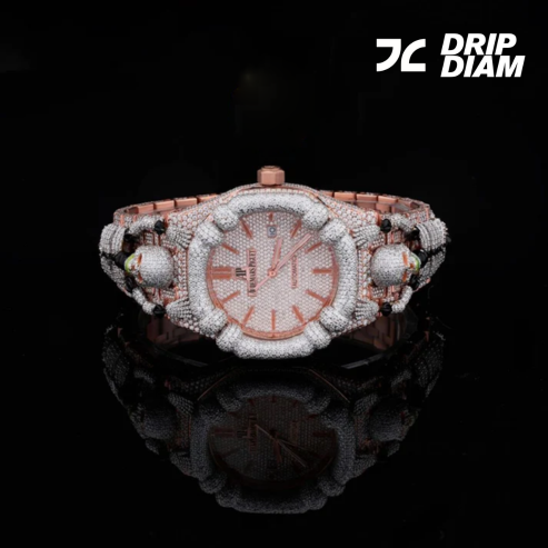 Bling Men’s Watch – Full Iced Moissanite Diamonds & Roman Dial By Ivevar