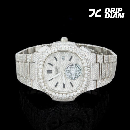The Ice Monarch Bold & Brilliant All-White Timepiece By CrownIce
