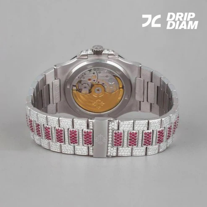 Luxury Unleashed Ruby & Diamond-Encrusted Precision TimepieceBy CrownIce
