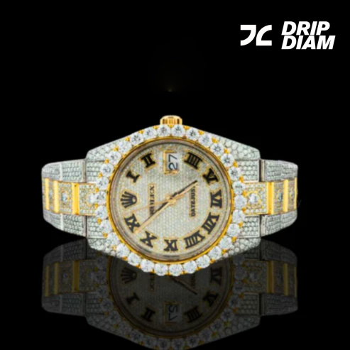 Bling Diamond Watch for Men - IVEVAR Full Iced Out Moissanite Luxury Watch