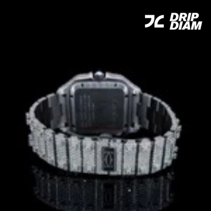 Frozen Elegance - Fully Iced-Out Diamond Timepiece with Arabic Dial By CrownIce
