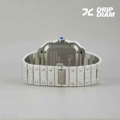 Baguette-Cut Moissanite Men's Watch - Sophisticated Diamond Timepiece by Ivevar