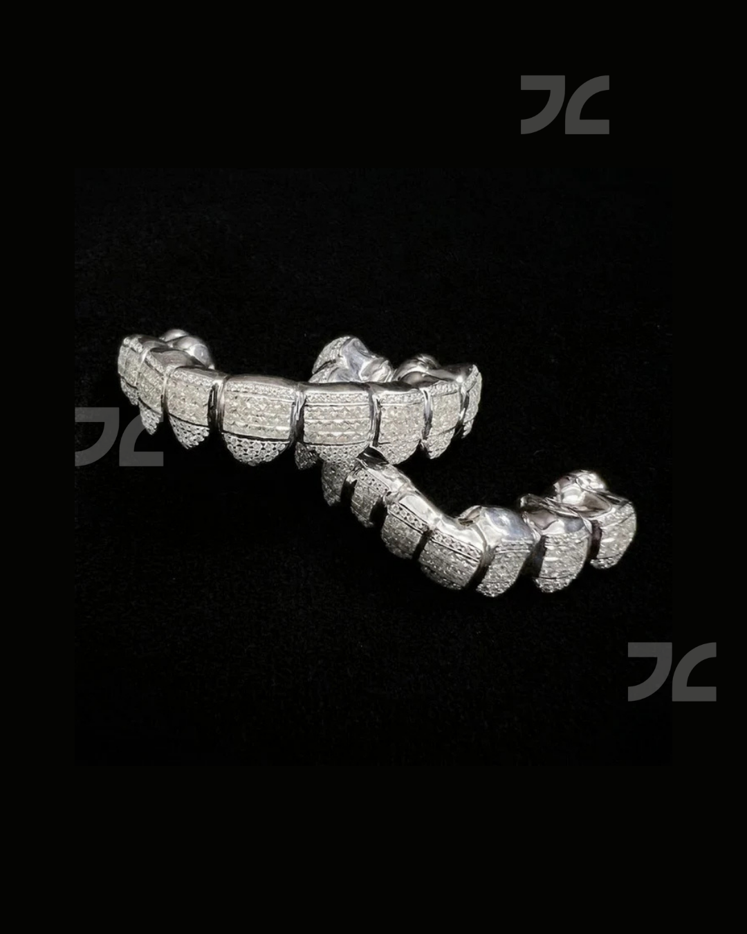 925 Silver Iced Out Custom Moissanite Diamond Hip Hop Teeth Grillz