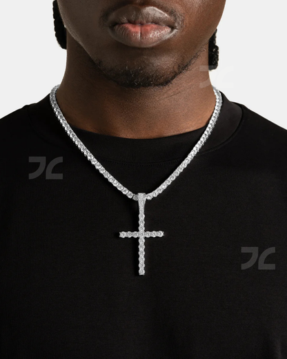 Large Diamond Cross Pendant