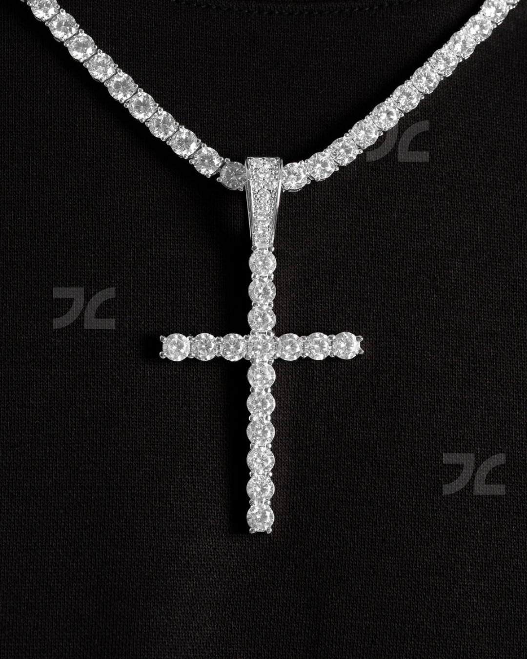 Large Diamond Cross Pendant