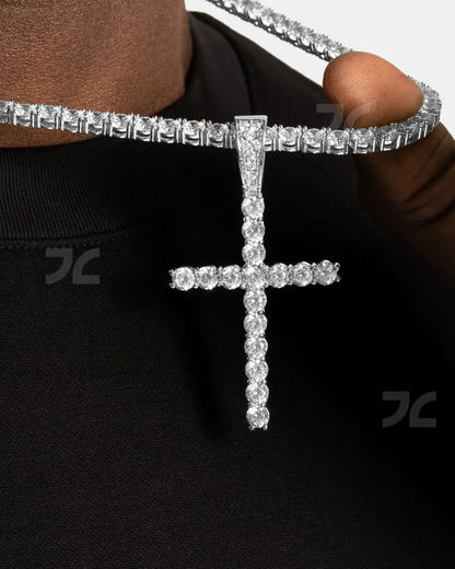 Large Diamond Cross Pendant