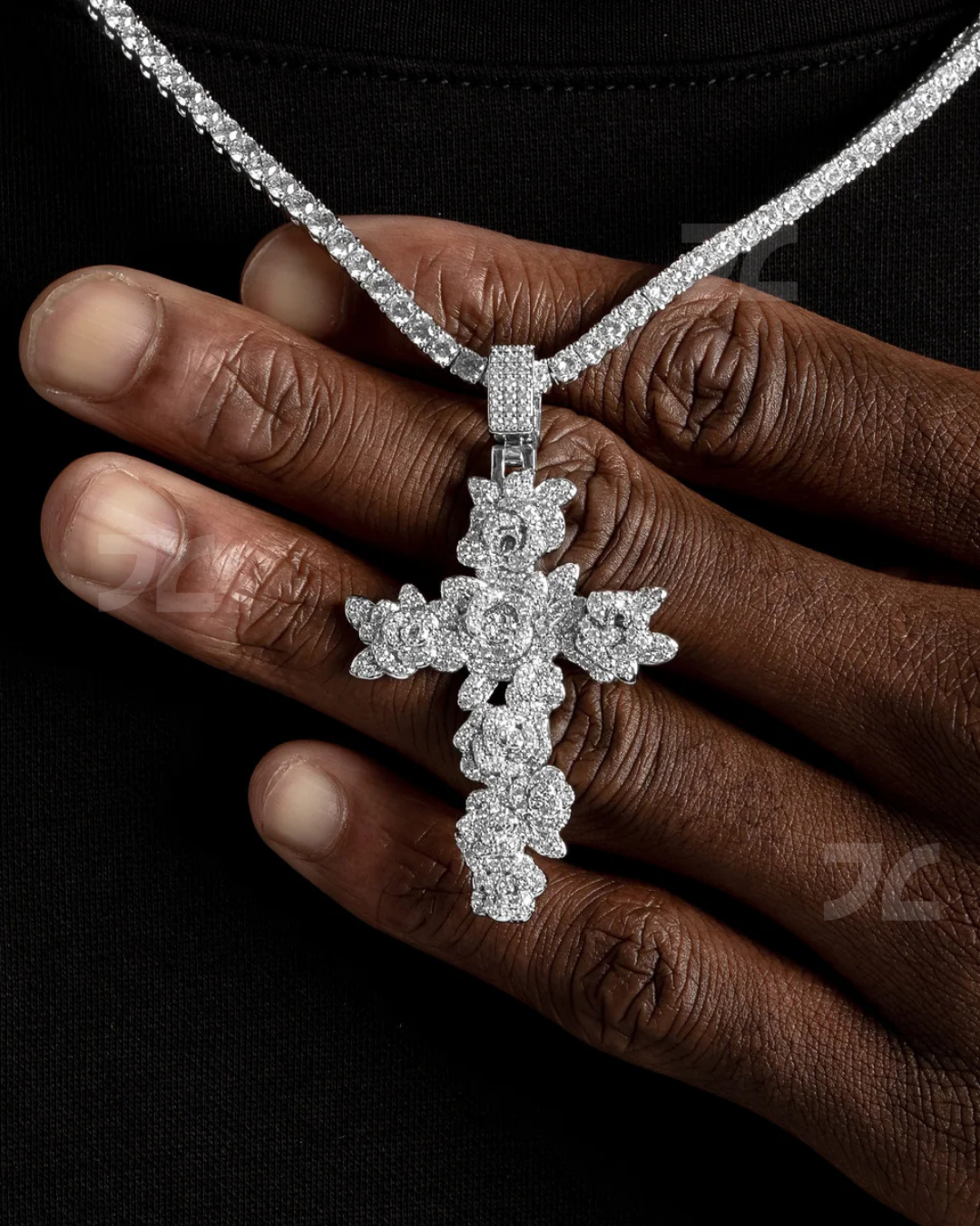 Rose Cross Pendant