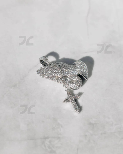 Iced Praying Hand Pendant