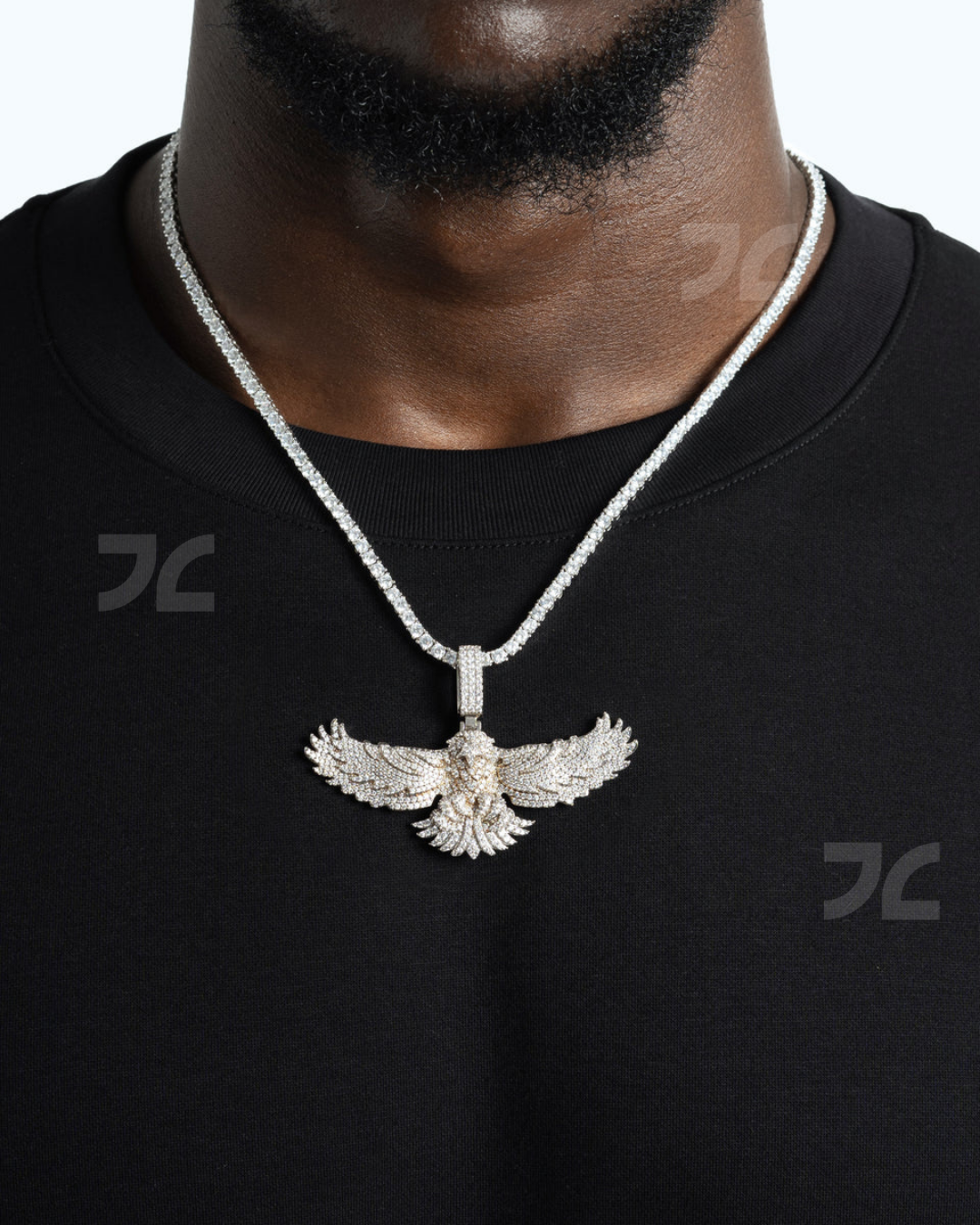 Iced Eagle Pendant