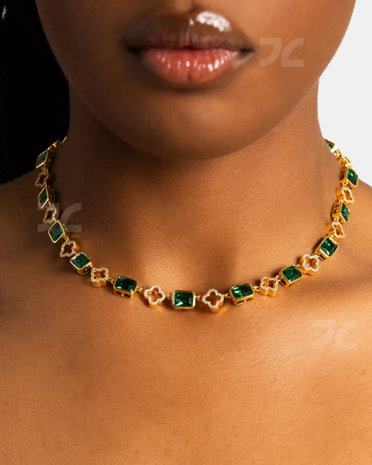 Emerald Clover Chain Gold