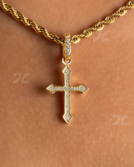 Micro Celtic Cross Pendant Gold