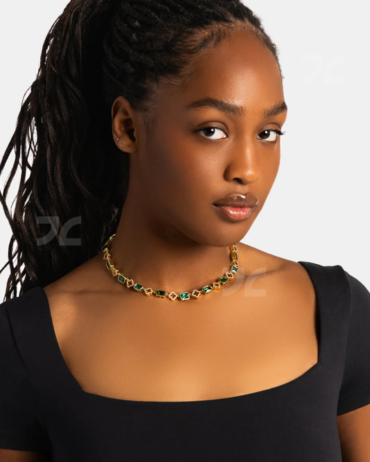 Emerald Clover Chain Gold