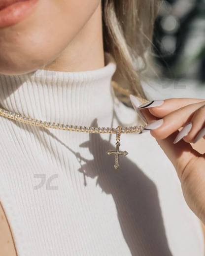 Micro Celtic Cross Pendant Gold