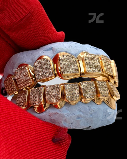 Iced Out 925 Silver Grillz Moissanite Diamond HipHop Style