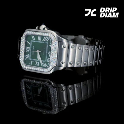 Diamond Forest - Bold Green Dial Meets Sparkling Brilliance By CrownIce