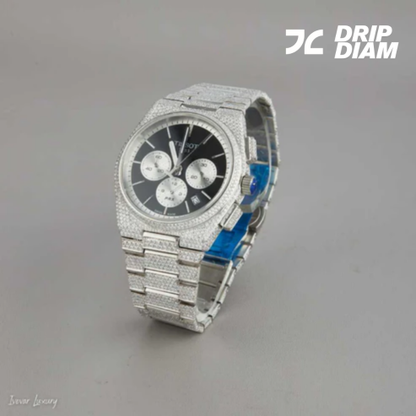 Bling Chronograph Watch Luxury Iced Out Moissanite Diamonds Ivevar
