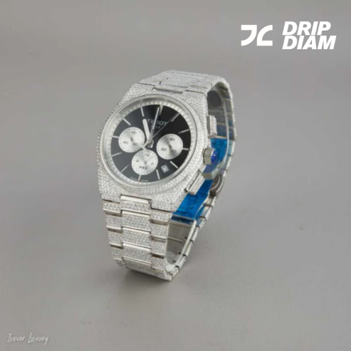 Bling Chronograph Watch Luxury Iced Out Moissanite Diamonds Ivevar