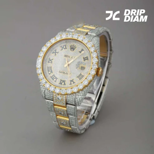 Bling Diamond Watch for Men - IVEVAR Full Iced Out Moissanite Luxury Watch