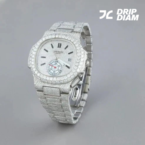 The Ice Monarch Bold & Brilliant All-White Timepiece By CrownIce