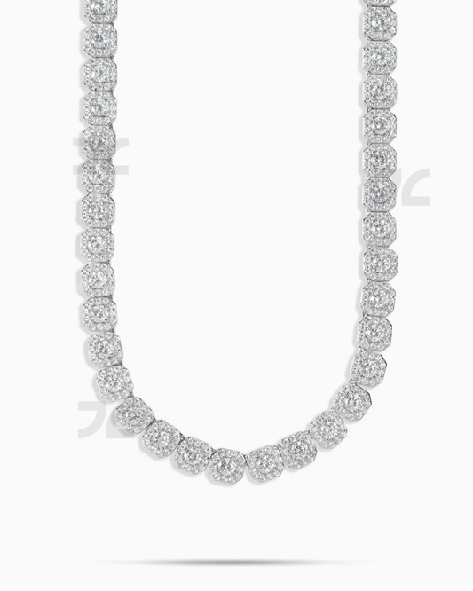 Moissanite Micro Cluster Tennis Chain