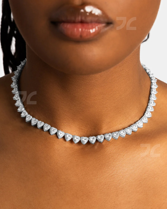 7mm Heart Tennis Chain