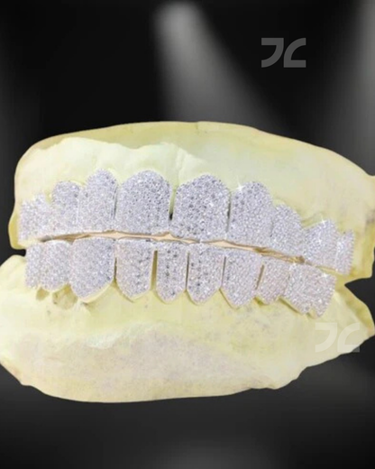 925 Silver Iced Out Moissanite Diamond Hip Hop Grillz