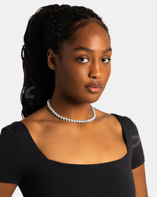 7mm Heart Tennis Chain