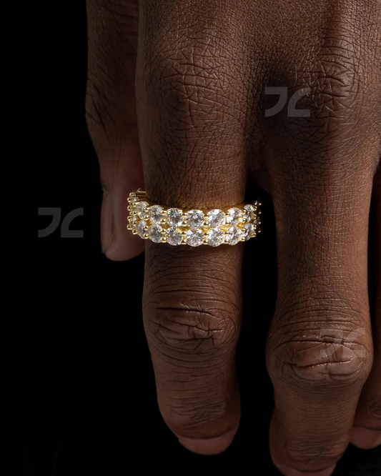 Double Tennis Ring Gold