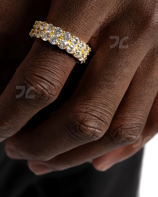 Double Tennis Ring Gold